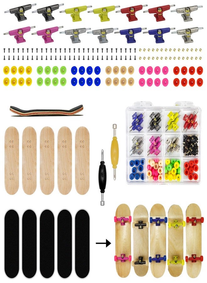 DisplayMore Premium Wooden Fingerboard Deck - Includes Prolific Foam Tape & Multicolour Wheels, The Classic - 30mm x 100mm - Pre-Drilled Holes Size (164PCS Finger Skateboard DIY Set) - Image 5